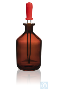 124529 БРЕНД Бутылка капельно-натриево-известковая стеклянная янтарная 50 мл, ш. капельная пипетка / резиновая соска
