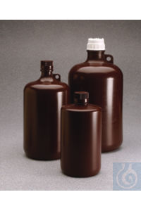 2204-0010 Nalgene Nalgene™ Большие янтарные бутылки с узким горлом, 38-430 мм, 4 л., Футляр 6