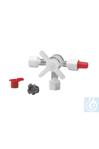 2-4190 neoLab neoLab� Mini-Dreiwegehahn, 2 x Luer weiblich, 1 x Luer maennlich