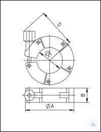 710642 �������� ���� Welch Vacuum KF, �������� ��� DN 25 KF, A 64 ��, B 18 ��, C / D 31/55 ��