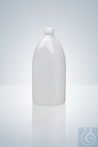 7690293 Hirschmann Бутылка с узким горлышком, PE-LD, натуральная, 1000 мл, высота 212 мм, GL 28,? 95 мм