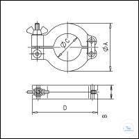 701015 Welch Vacuum KF ���������� �������� ������, �������� ��� DN 32/40 KF, A 70 ��, B 18 ��, C / D ...