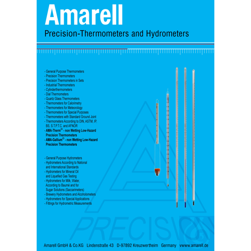 H805034 Amarell Density hydrometer, type L20-094, DIN 12791/similar to BS 718, 0,9400-0,9600:0,0