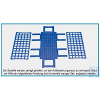Штатив для пробирок, разборный, ПП, 32 отверстия, для пробирок диаметром 25 мм, оранжевый Isolab