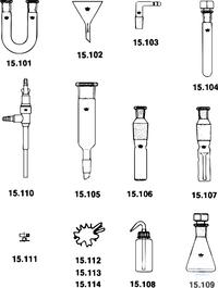 15 104 Witeg TEST TUBES, 17X130 ��, HOLLOW STOPPER ST 14/23