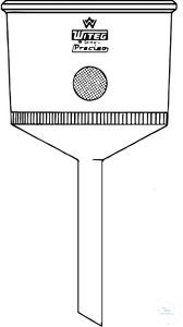 2 368 002 Witeg FILTER FUNNELS, 8000 ��, P2 DISC DIA .: 200 ��, STEM O.DIA .: