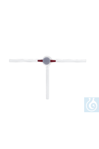 B-2380 neoLab Dreiweg-Kegelhahn mit PTFE-Kueken, Hahn NS 24, Bohrung 4,0 ��