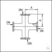 701575 ���������� Welch Vacuum KF, ����������� �����, ��� DN 40 KF, A 65 ��