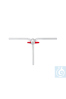 B-2385 neoLab Dreiweg-Kegelhahn nach Czako mit PTFE-Kueken, Hahn NS 18,8 Bohrung 4,0 ��