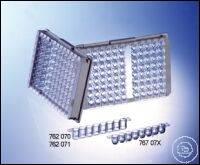 762070 Greiner Bio-One STRIP PLATE, 12xF8, PS, F-BOTTOM ,, CLEAR, MICROLON�, MED. BINDING, 10 ��. / �����